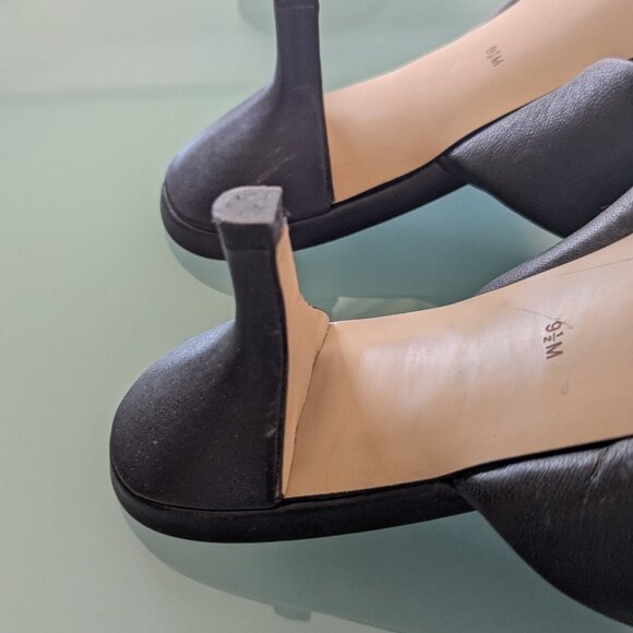 Sanctuary Women's Black Likely Square Toe Heel Sandals Memory Foam 9.5 - Picture 8 of 11